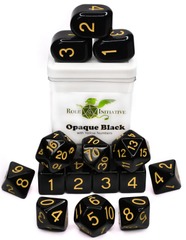 Role 4 Initiative - Opaque Black/Yellow Arch'D4 15pc